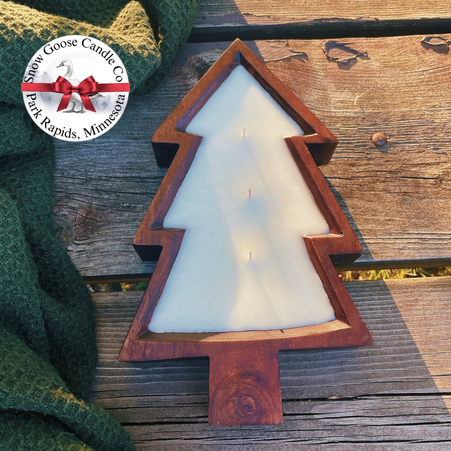 Dark: 20 oz Frasier Fir Tree Candle Platter