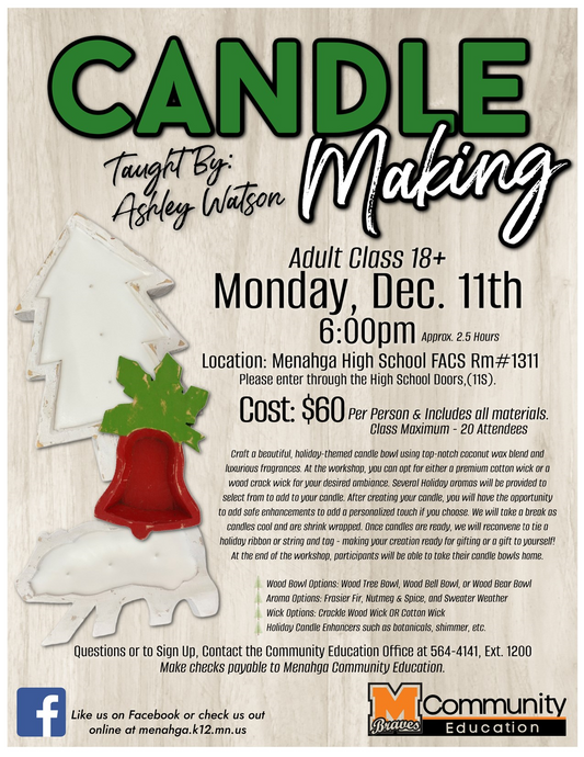 Menahga Community Ed Candle Making