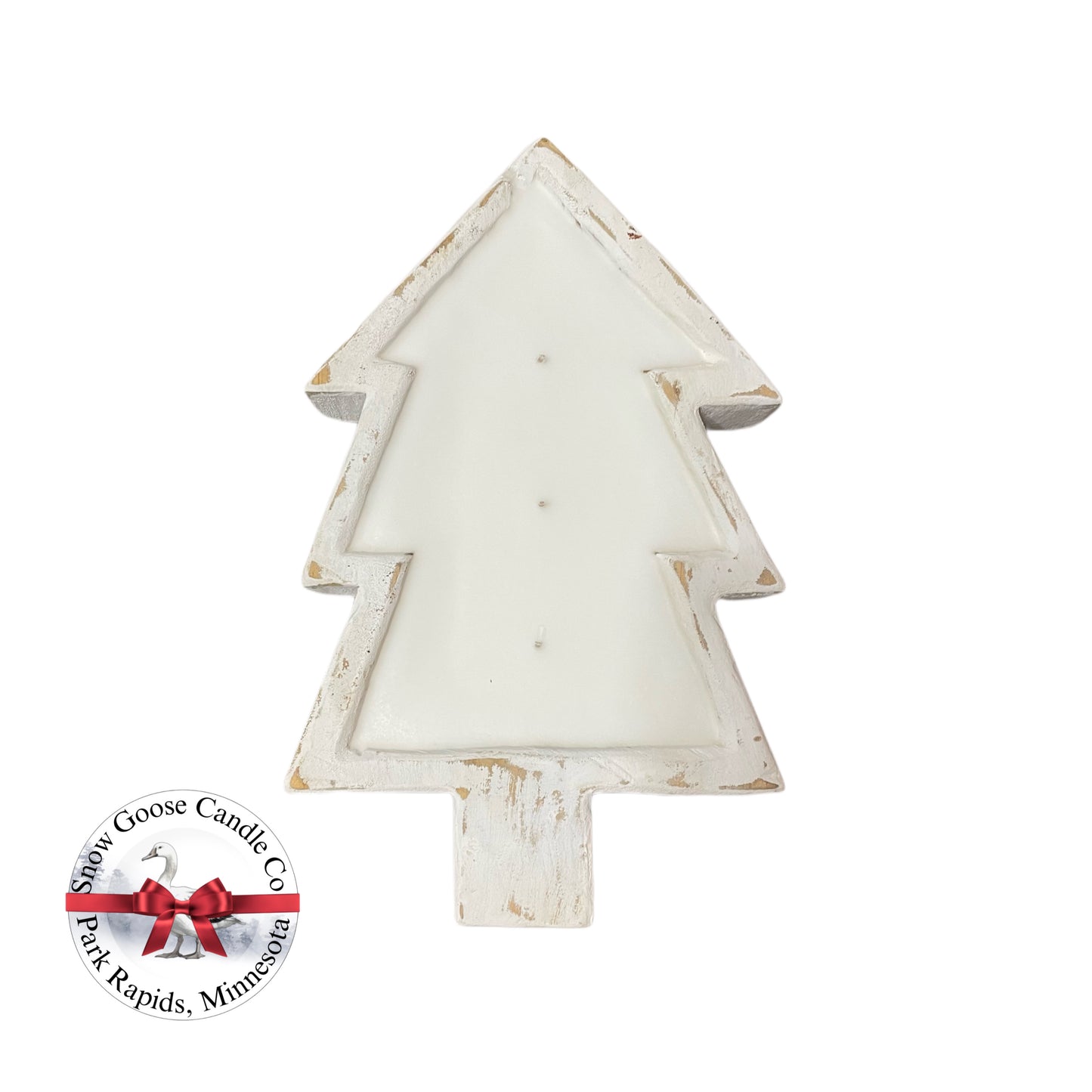 White: 20 oz Frasier Fir Tree Candle Platter